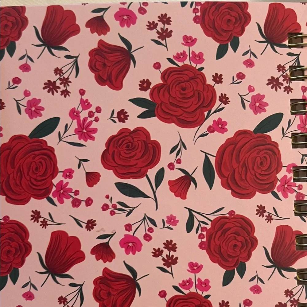 Floral Pink and Red Notebook Journal Diary NWT